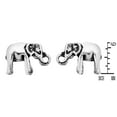 thumbnail image 3 of Jungle Little Elephant Lover Animal 3D .925 Sterling Silver Stud Earrings, 3 of 4