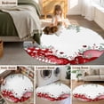 thumbnail image 5 of Round Rug 7Ft Washable Non-Slip, Red Pink Valentine's Day Circle Area Rugs for Living Room Bedroom, Love Heart Eucalyptus Leaves Indoor Floor Mats Carpet Runner for Home Decor Aesthetic, 5 of 8