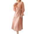 thumbnail image 2 of Kureaily Ladies Can Wear Long Casual Nightgown Home Wear With Net Lace And Breast Pads Sleepwear Pajama Dress, 2 of 6
