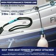 Premium Fender Line - 4 Pack | Double Braided Nylon Boat Lines and ...