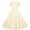 Beige, variant on Antinious Girls Solid Collared Short Sleeve Waist Buckle Classic Dance Dresses