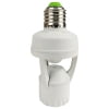 Human Body Induction Lamp Holder LED Screw Induction Lamp Holder Heat-resistant Sensor Switch Lamp Holder with E27 Screw Mouth LUX Knob for Home Indoor