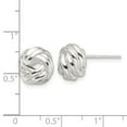 thumbnail image 2 of 925 Sterling Silver Polished Love Knot Post Earrings 10.4x10.4mm Wide Stud Earring for Women, 2 of 2