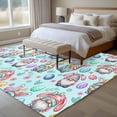 thumbnail image 5 of Easter Gnomes Eggs 5'x8' Area Rug for Living Room, Bunny Ears Spring Flowers Country Blue Washable Non-Slip Rugs for Bedroom Nursery Dining Room, Low-Pile Kitchen Carpet Large Entryway Rugs, 5 of 9