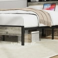 thumbnail image 2 of Bed frame single bed type, with storage space at the head of the bed and a charging station in the middle, 2 of 9