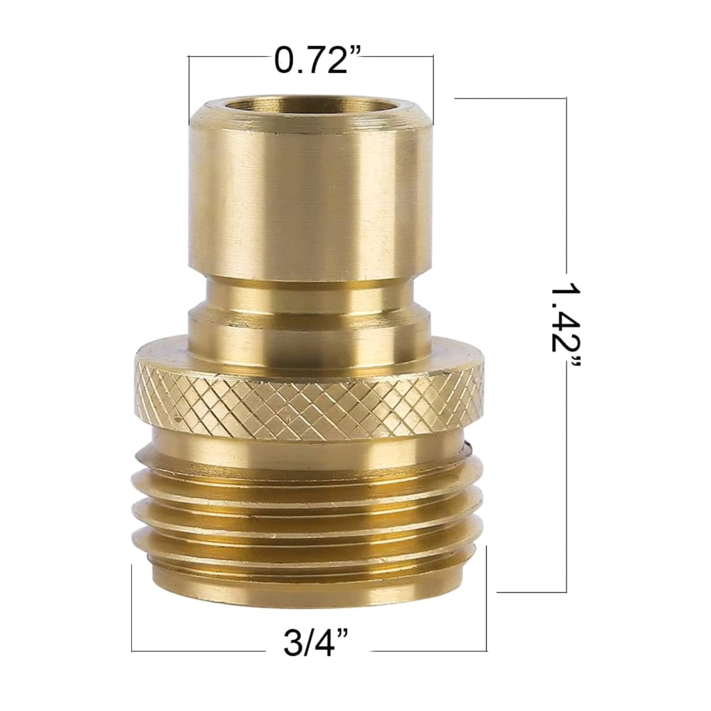 JZROCKER Garden Hose Quick Connector Fittings 3/4" GHT Adapters 3 Female Coupler 6 Male