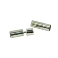 thumbnail image 3 of 10 Set Silver Leather Glue In Bayonet Push Jewelry Closure DIY Tube Clasp Jewelry Making 20X7MM, 3 of 9