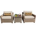thumbnail image 1 of TKC Monterey 3 Piece Outdoor Wicker Sofa Set in Beige, 1 of 3