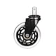 thumbnail image 1 of Rueda universal de PU de 3 pulgadas con clip de seguridad, rueda negra con soporte de carga fuerte, rueda transparente, silla de oficina, rueda silenciosa, 1 unidad Rojo Verde, 1 of 5