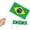 Brazil, variant on Mexico Mini Flag 12 Pack - Hand Held Small Miniature Mexican Flags on Stick - Fade Resistant & Vivid Colors - 5x8 Inch with Solid Pole & Spear Top