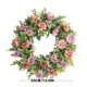 thumbnail image 3 of Guirnalda de flores para puerta de primavera con tulipanes, hojas y helechos, corona para exterior/interior, 35 cm, hecha a mano, decoración de puerta para bodas y eventos., 3 of 8