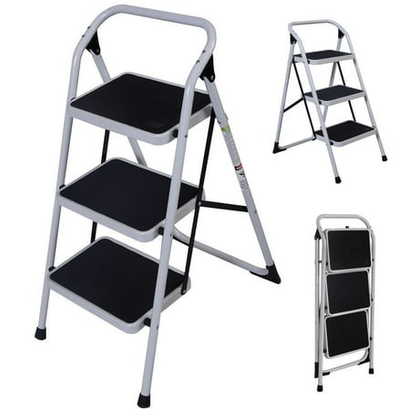 Ubesgoo Portable 3 Step Ladder Humanity Slippery Resistant Safety Ubesgoo Portable 3 Step Ladder Humanity Slippery Resistant Safety Short Stairs W 330lbs Capacity