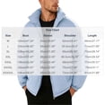 thumbnail image 2 of Mifsaly Mens Puffer Jacket Solid Color Stand Collar Full Zip Casual Padded Winter Coat with Multi Pockets Light Blue,XL, 2 of 8