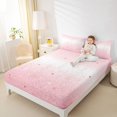 thumbnail image 3 of jejeloiu Pink Sparkling Star Pattern Full Size Sheets Kids,Dreamy Princess Style Bed Sheets For Girls,4 Pieces, 3 of 6