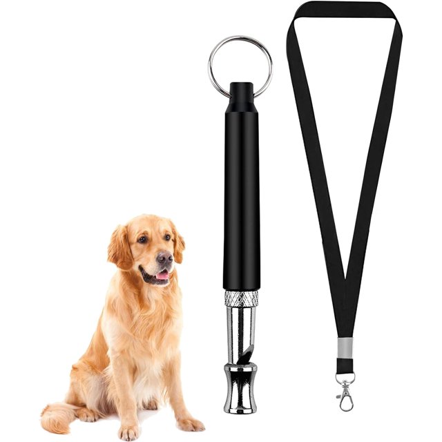 Silbato para perros para dejar de ladrar, silbato ultrasónico ajustable para perros silencioso con cordón, silbatos profesionales de entrenamiento para recordar perros controlan a los vecinos perros p