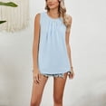 thumbnail image 2 of Valcatch Women's Dressy Chiffon Blouses Crew Neck Sleeveless Tunic Tops Office Cute Work Shirts 2024 Summer Casual Tank Tops, 2 of 6