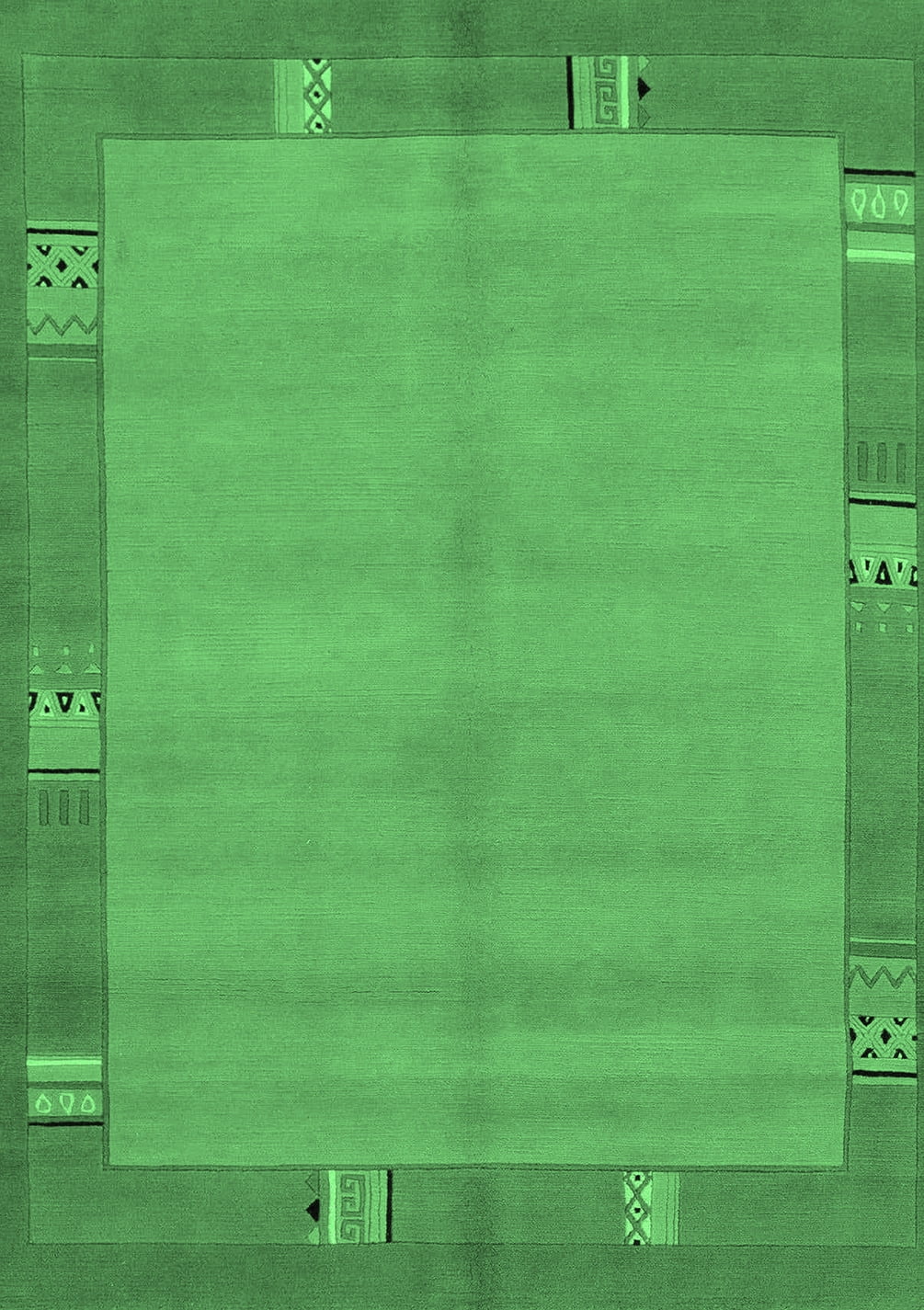Ahgly Company Indoor Rectangle Abstract Emerald Green Modern Area Rugs ...