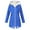 Blue, variant on PMVFHDE Raincoat Women's Lined Winter Coat Mid Length Solid Color Hooded Jacket Navy,XL