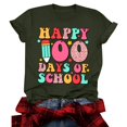thumbnail image 2 of Womens Tops Women's 100 Days Of School Printed Shirt Short Sleeve Round Neck T Shirt Fashion Top Lightweight Soft Casual Outfit Clothes Shirts for Women, 2 of 4