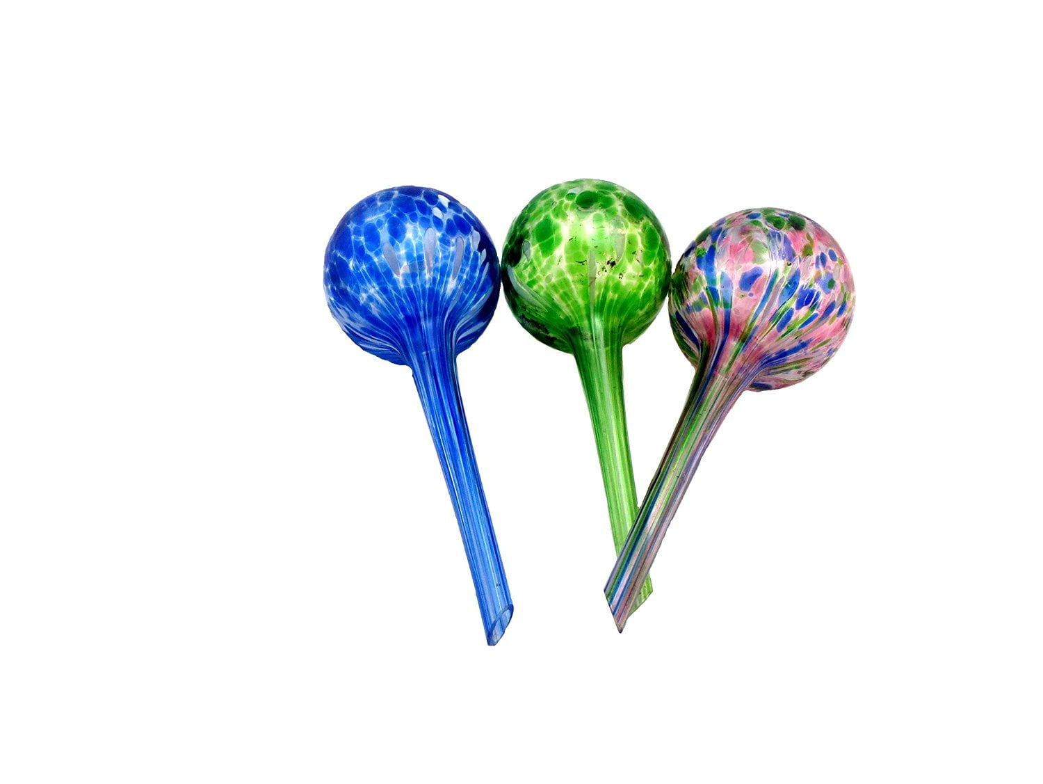 Aqua Globe Mini 3 Pack Decorative Handblown Glass Small Plant