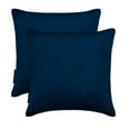 thumbnail image 3 of Navy Blue Decorative Throw Pillow Covers 20"x20" | Pack of 2 Modern Plain Velvet Cushion Cover | Solid Color Pillowcases for Couch, Sofa Bedroom & Living Room, Modern Home Décor - Navy Blue Velvet, 3 of 9