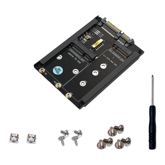 M.2 B Key and mSATA Solid Disk Adapter Enclosure Case for SATA3.0