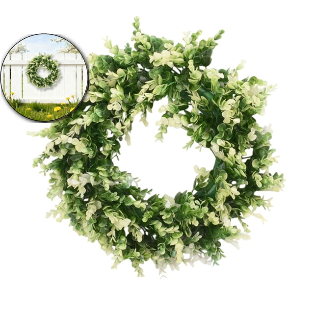 Spring Door Wreath Eucalyptus Wreath Artificial Plant Wreath Suitable for Doors Window Wall Decoration