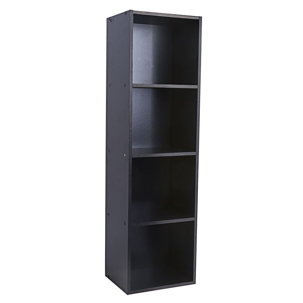 WALFRONT 41" 4Shelf Bookcase, 4Tier Open Wood Bookshelf DIY Closet Organizer Stand Rack Book