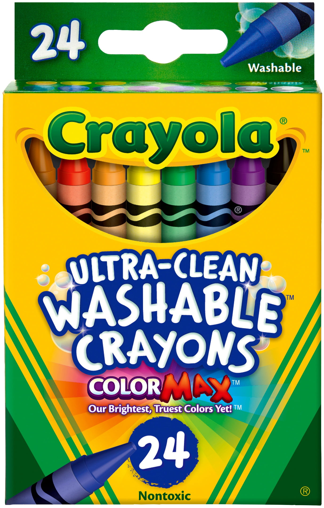 Crayola Washable Crayons 24 Count, Multipack Of 6-