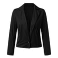 thumbnail image 3 of Veste de Travail Décontractée à Manches Longues pour Femmes, Col à Revers, Boutons, Coupe Ample, 3 of 4
