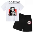 thumbnail image 2 of Conjunto de camiseta y pantalones cortos con estampado de Kamado Nezuko de Demon Slayer para adolescentes y niños, ropa de manga corta para niños y niñas, 2 of 5