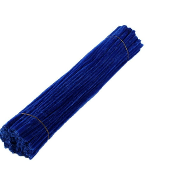 Dusknt à Moins de 5 $ 100 Pcs Bandes Peluche Couleur Unie Torsadées Bâtons Racines des Cheveux Bricolage Artisanat Décoration Bleu Royal, Liquidation Aujourd'hui! Offres Prime!