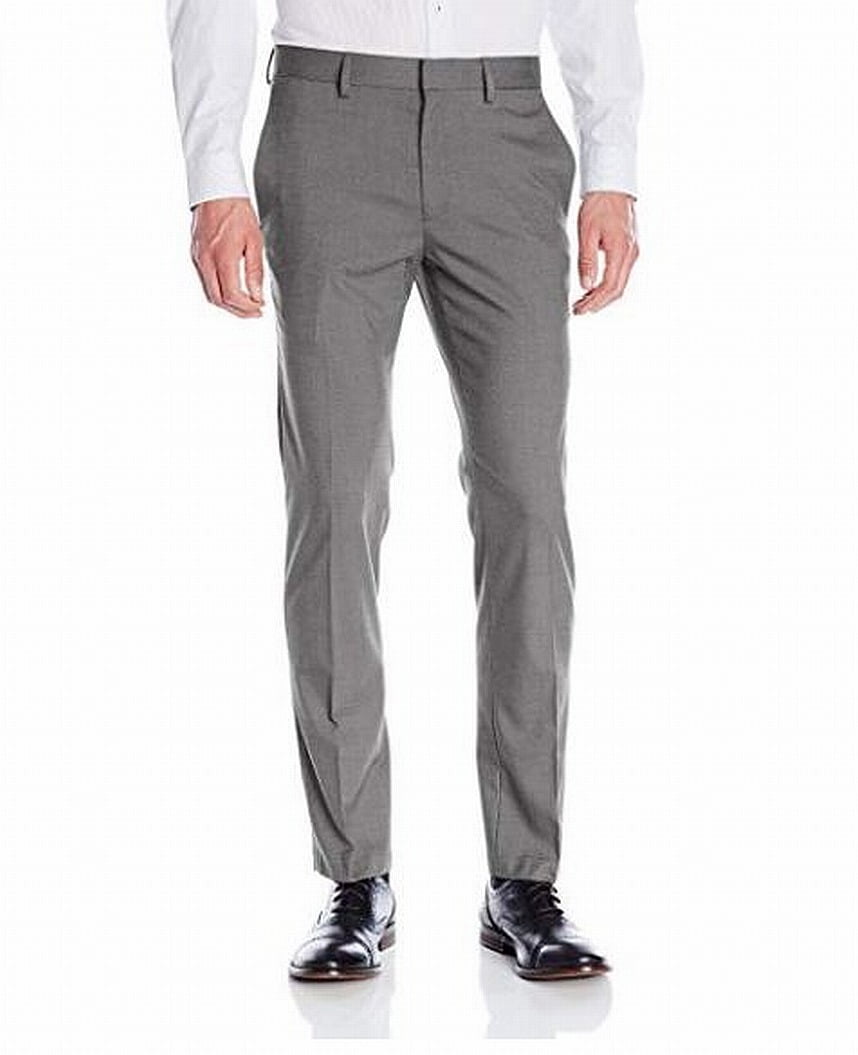 Kenneth Cole Reaction - Mens Pants 31x30 Slim-Fit Flat Front 31 ...