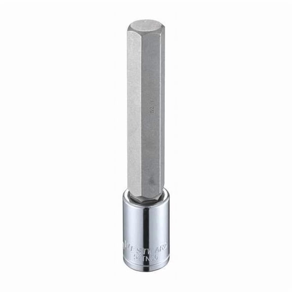 Westward 1/2 in Drive Hex Socket Bit Metric 17 mm Tip, 5 1/4 in L 54TN06