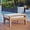 Natural White, variant on Modway Marina Solid Teak Wood Ottoman in Natural White