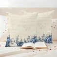 thumbnail image 3 of Fall Blue Outdoor Waterproof Pillow Covers, Thanksgiving White Pumpkin Vintage Eucalyptus Decorative Square Throw Pillowcase Sofa Cushion Sham for Patio/Couch/Chair, 20"x20" 2 Pack, 3 of 8