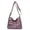 Purple, variant on Womens Crossbody Purse Soft Multiple Zipper Compartments Leather Shoulder Bags Ladies Work Shopping Travel Tote Bag Grey
