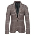 thumbnail image 2 of Blazers for Women Clearance Men's Single Breasted Suit Business Casual Suit Wool Suit Coat, 2 of 5