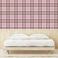 thumbnail image 3 of Ambesonne, Geometric Peel & Stick Wallpaper for Home, Modern Wave Plaid Chevron, 13"x36", Dried Rose Eggplant, 3 of 5