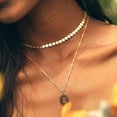 thumbnail image 4 of GDCOIN Coin Choker Necklaces for Women Dainty 14K Gold Plated Stackable Sequins Disc Necklace Gifts for Women, 4 of 9