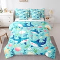 thumbnail image 1 of YST Kids Ocean Shark Cartoon Comforter Set, Marine Themed Bedding, 7 Pieces, King, 1 of 4