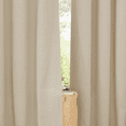 thumbnail image 4 of NICETOWN Linen Curtains for Living Room, Semi Sheer Light Filtering Linen Blend Curtain Drapes Vintage and Rustic for Farmhouse, Angora, 42"x96", 2 Panels, 4 of 6