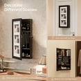 thumbnail image 5 of Jewelry Armoire with Photo Frame, Inner Mirror,23.62 x 11.81 x 3.55 inch, Key Storage Cabinet, Lockable Design,Wall Mount (dark brown), 5 of 17