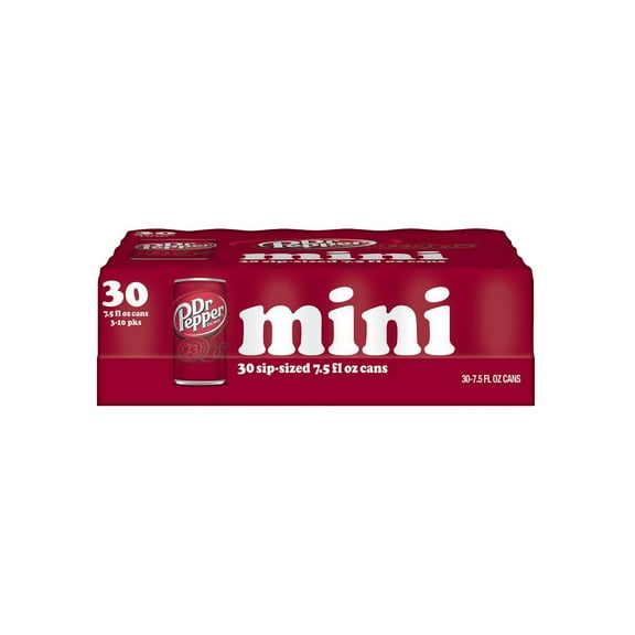 Dr. Pepper Mini Cans (7.5 Fluid Ounce, 30 Pack)