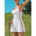 thumbnail image 6 of Women Tennis Dress with Built-in Bra and Pockets Shorts Racerback Athletic Dresses, 6 of 6