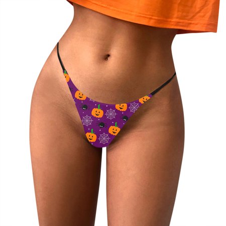 

Womens Sexy Thong Fashion Print Comfortable Low Waist Panties