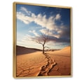 thumbnail image 2 of Designart "Desert Serenity In silence I" Landscape & Nature Floater Framed Canvas Art Print, 2 of 7