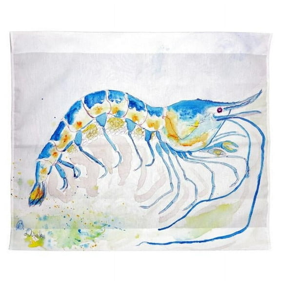 Betsy Drake TP753 24 x 30 in. Blue Shrimp Wall Hanging