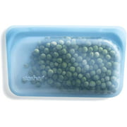 SHIJI65 Platinum Silicone Food Grade Reusable Storage Bag,?Blue (Snack) | Reduce Single-Use Plastic | Cook, Store, Sous Vide, or Freeze | Leakproof, Dishwasher-Safe, Eco-friendly |?12 Oz