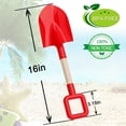 thumbnail image 3 of Palas de playa para niños Dilanda, 41 cm, mango de madera, juego de 3 piezas, 3 of 9